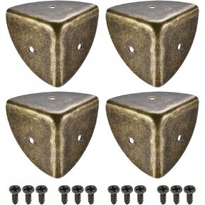 uxcell 26x26x26mm Metal Box Corner Protectors Edge Guard Bronze Tone 20pcs for Table Corners and Desk Corners