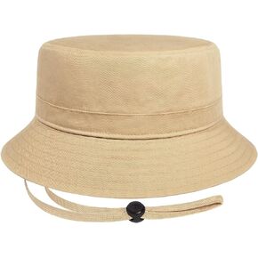 GOT Sports Bucket Hat for Women - Sun Hats for Summer with Chin String - Detachable, 100% Cotton, Packable Beach Hat UPF 50