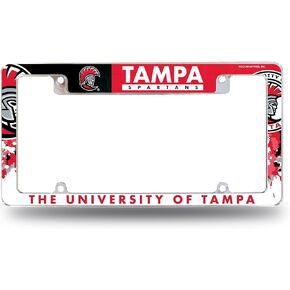 Rico Industries NCAA Tampa Spartans Primary 12" x 6" Chrome All Over Automotive License Plate Frame for Car/Truck/SUV