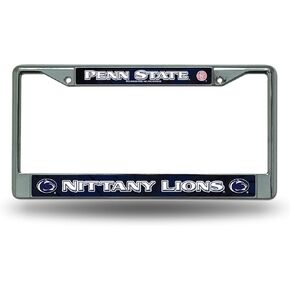 Rico Industries NCAA Penn State Nittany Lions 12" x 6" Silver Chrome Frame W' Decal Insert Car/Truck/SUV Auto Accessory