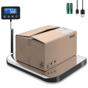 Shipping Scale, 440 LB Heavy Duty Postal Scale for Packages, Large Mailing Scale for Postage, Industrial, Small Business, Laundry, Warehouse, Stainless Steel