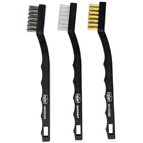 Wire Scratch Brush Set with Plastic Handles (Made in USA)