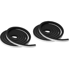 PATIKIL Foam Weather Stripping for Doors, 2 Rolls 5/8" W x 3/4" T Foam Seal Tape Adhesive Insulation Strip for Door Window Air Conditioning, Black(13 Ft Total Length in 2 Rolls)