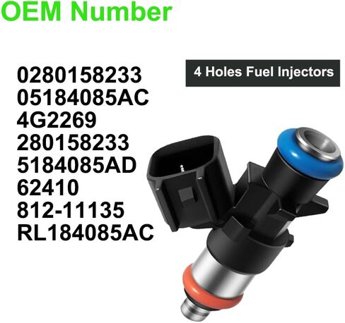 حاقن الوقود لشاحن دودج تشالنجر، لسيارة جيب رانجلر جراند شيروكي، لكرايسلر باسيفيكا، لرام 1500 بروماستر 3.6L V6 0280158233 (6 قطع) in Kuwait