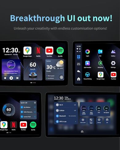 OTTOCAST P3 OttoAiBox - 2024 Android 12 CarPlay AI Box، CarPlay اللاسلكي ومحول Android التلقائي، 8 جيجابايت + 128 جيجابايت، مخرج HDMI، نظام تحديد المواقع العالمي (GPS)، عرض الفيديو على YouTube، Netflix، Tiktok، إلخ in Saudi Arabia