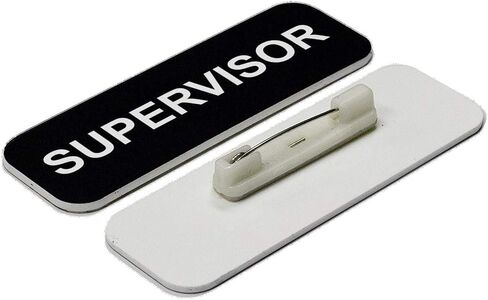 Deacon, Cross Design 1 x 3" Name Tag/Badge, Black (1 Pack) in Saudi Arabia