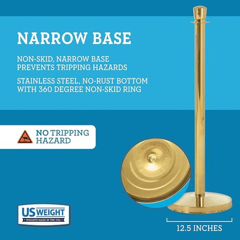 US Weight Single Velvet Rope Accessory for Crowd Control Stanchions - 6', Red with Brass Belt Ends in Saudi Arabia