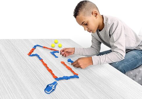 Jumping Domino Action - Hi-Fly Set | Chain Reaction Game - Create Unlimited Designs | Includes 22 ZipLinx, 3 Hi-Fly Balls, and 1 Launcher Key in Saudi Arabia