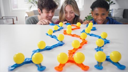 Jumping Domino Action - Hi-Fly Set | Chain Reaction Game - Create Unlimited Designs | Includes 22 ZipLinx, 3 Hi-Fly Balls, and 1 Launcher Key in Saudi Arabia