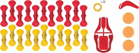 Jumping Domino Action - Hi-Fly Set | Chain Reaction Game - Create Unlimited Designs | Includes 22 ZipLinx, 3 Hi-Fly Balls, and 1 Launcher Key in Saudi Arabia