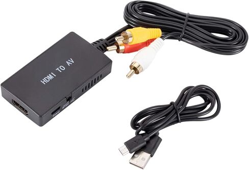 محول HDMI إلى RCA - محول HDMI إلى AV، محول HDMI إلى RCA للتلفزيون 1080P HDMI إلى RCA محول HDMI إلى محول تناظري للكمبيوتر الشخصي، الكمبيوتر المحمول، التلفزيون، WII، Xbox، PS1، PS2، PS3، STB، VHS، VCR، أزرق- راي دي في دي in Kuwait
