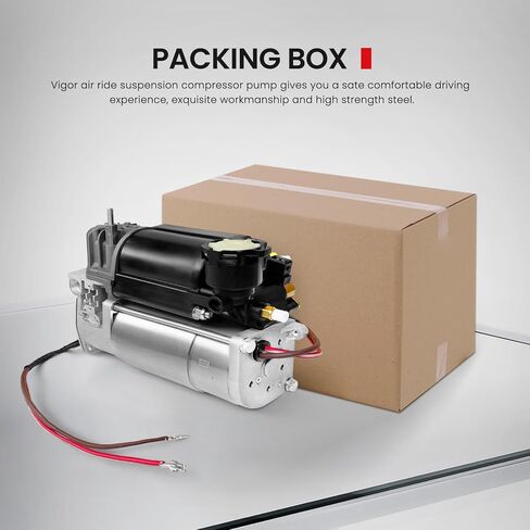 مضخة ضاغط تعليق هوائي VIGOR متوافقة مع 1998-2006 BMW X5 E53، 5 Series E39، 7 Series E65/E66 Car، OEM استبدال رقم القطعة 37226787616، 37221092349 in Kuwait