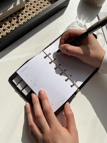 2025 Pocket Weekly Planner Refill, Week on Two Page Planner Insert for Pocket Filofax and LV PM 6 ringed Agenda (Weeks with Tracker) in Saudi Arabia
