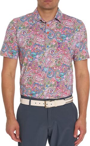 Robert Graham Men's Goldberg Short-Sleeve Knit Polo in Saudi Arabia