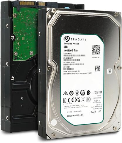 Seagate IronWolf Pro 4TB NAS Internal Hard Drive 3.5 Inch SATA 6Gb/s 7200 RPM 128MB Cache ST4000NE001 (Renewed) in Saudi Arabia
