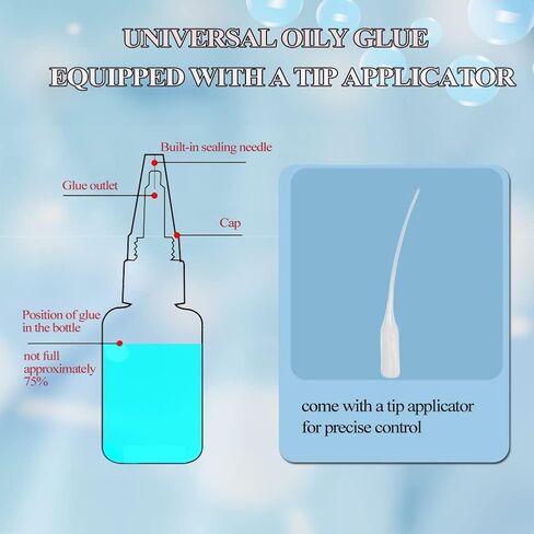 Glass Glue, CA Super Glue for Rubber, Low Viscosity Instant Strong Glue for Wood, Glass, Ceramic, Metal, Plastic, Rubber, Jewelry Rhinestones,DIY Craft,50g in Saudi Arabia