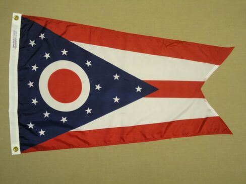 Annin Flagmakers Ohio State Flag USA-Made to Official State Design Specifications, 2 x 3 Feet (Model 144250) in Kuwait
