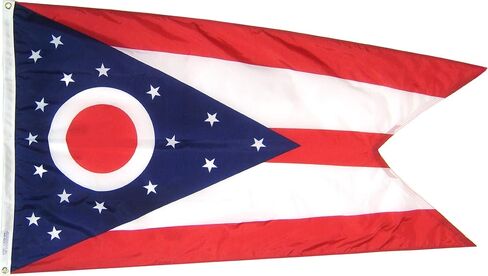 Annin Flagmakers Ohio State Flag USA-Made to Official State Design Specifications, 2 x 3 Feet (Model 144250) in Kuwait