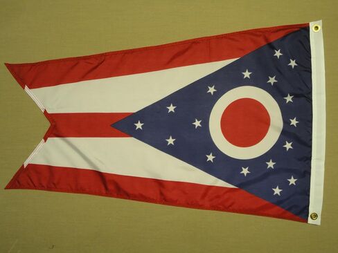 Annin Flagmakers Ohio State Flag USA-Made to Official State Design Specifications, 2 x 3 Feet (Model 144250) in Kuwait