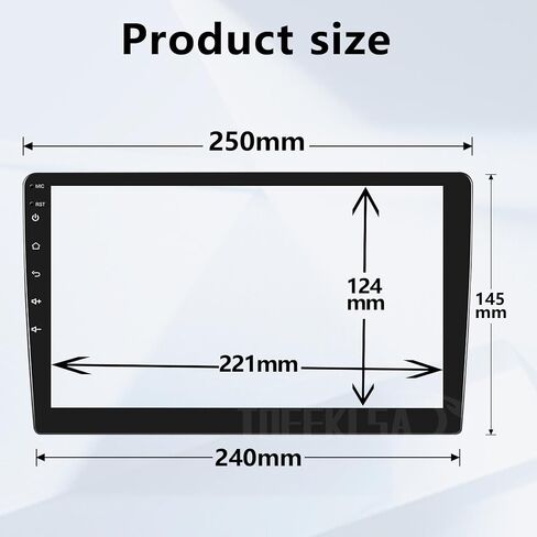 Tempered Glass Screen Protector for 10.1 inch Universal Car Radio Double Din Android Car Radio Screen Protector Scratches Protection Super Sharpness 9H High Hardness Waterproof in Saudi Arabia