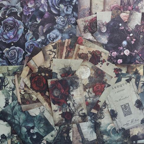 125 قطعة من ورق الحرف اليدوية المزخرف، ورق القصاصات العتيق، لوازم سجل القصاصات للمجلات، ورق الكولاج الفني للنباتات والزهور، ورق ديكوباج الجمالي لمجلة الرصاص، صناعة البطاقات، ألبوم الصور، الحرف الفنية ذاتية الصنع in Kuwait