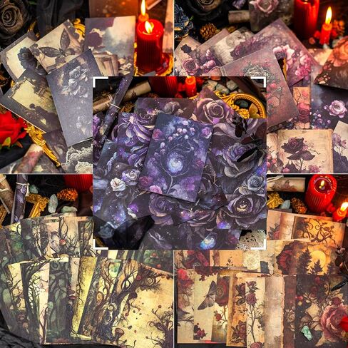 125 قطعة من ورق الحرف اليدوية المزخرف، ورق القصاصات العتيق، لوازم سجل القصاصات للمجلات، ورق الكولاج الفني للنباتات والزهور، ورق ديكوباج الجمالي لمجلة الرصاص، صناعة البطاقات، ألبوم الصور، الحرف الفنية ذاتية الصنع in Kuwait