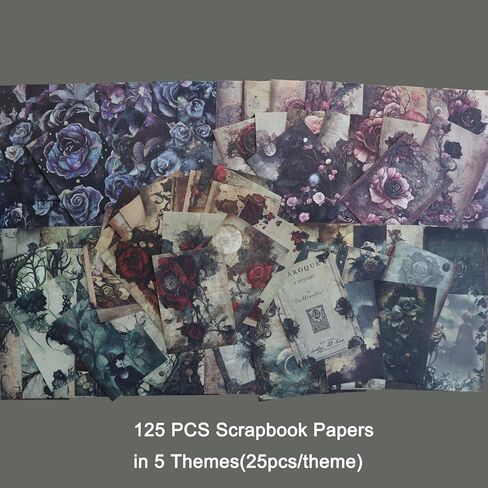 125 قطعة من ورق الحرف اليدوية المزخرف، ورق القصاصات العتيق، لوازم سجل القصاصات للمجلات، ورق الكولاج الفني للنباتات والزهور، ورق ديكوباج الجمالي لمجلة الرصاص، صناعة البطاقات، ألبوم الصور، الحرف الفنية ذاتية الصنع in Kuwait