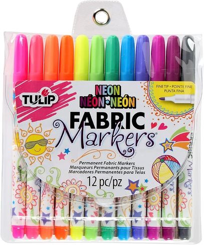 Tulip Fabric Markers Neon 12pk in Saudi Arabia
