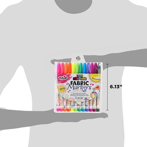 Tulip Fabric Markers Neon 12pk in Saudi Arabia