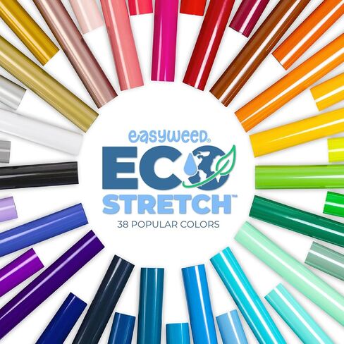 Siser EasyWeed EcoStretch Heat Transfer Vinyl, 11.8" x 10yd Roll (Navy Blue) - Compatible with Siser, Cricut, Silhouette and Other Professional/Craft Cutters - CPSIA Certified in Saudi Arabia
