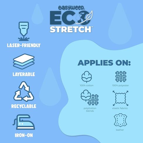 Siser EasyWeed EcoStretch Heat Transfer Vinyl, 11.8" x 10yd Roll (Navy Blue) - Compatible with Siser, Cricut, Silhouette and Other Professional/Craft Cutters - CPSIA Certified in Saudi Arabia