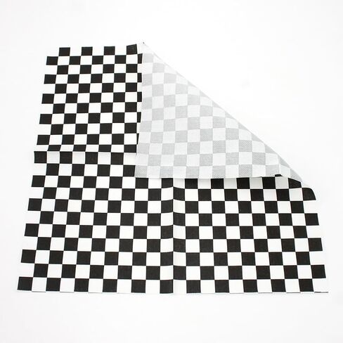 80 Pcs Black and White Checkered Party Napkins Checkered Flag Dinner Napkins Racing Car Themed Napkins Decorative Square Paper Napkins in Saudi Arabia