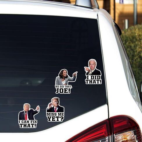 YINENA 100 قطعة من ملصقات I Did That بايدن يمكنني إصلاح ملصقات ترامب، ملصق مضحك لجو بايدن ودونالد ترامب ملصق حملة شعار محاكاة ساخرة للسيارة والدراجات النارية وخوذات الكمبيوتر المحمول ديكور 2 × 3 بوصة in Kuwait