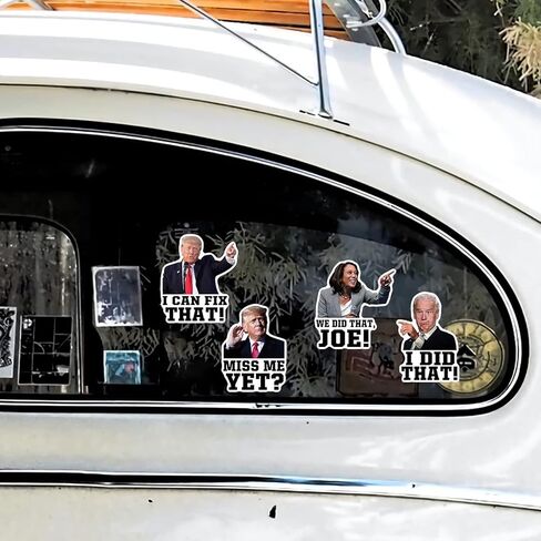 YINENA 100 قطعة من ملصقات I Did That بايدن يمكنني إصلاح ملصقات ترامب، ملصق مضحك لجو بايدن ودونالد ترامب ملصق حملة شعار محاكاة ساخرة للسيارة والدراجات النارية وخوذات الكمبيوتر المحمول ديكور 2 × 3 بوصة in Kuwait