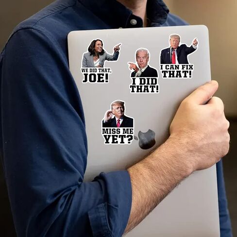 YINENA 100 قطعة من ملصقات I Did That بايدن يمكنني إصلاح ملصقات ترامب، ملصق مضحك لجو بايدن ودونالد ترامب ملصق حملة شعار محاكاة ساخرة للسيارة والدراجات النارية وخوذات الكمبيوتر المحمول ديكور 2 × 3 بوصة in Kuwait
