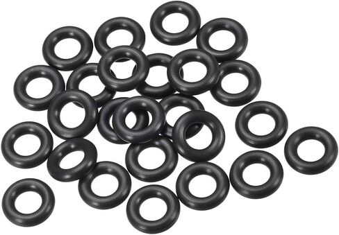 uxcell Fluorine Rubber O Rings, 11mm OD, 4mm Inner Diameter, 3.5mm Width, Seal Gasket Black 25Pcs in Saudi Arabia