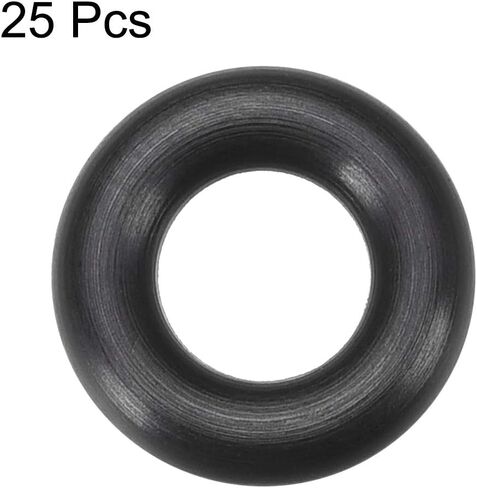 uxcell Fluorine Rubber O Rings, 11mm OD, 4mm Inner Diameter, 3.5mm Width, Seal Gasket Black 25Pcs in Saudi Arabia