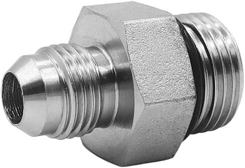 (2-PACK) 6400-06-08-O تركيب محول خرطوم هيدروليكي 3/8 بوصة ذكر JIC 37 درجة مضيئة (9/16 بوصة -18UNF) × 1/2 بوصة ذكر O-Ring Boss (3/4 بوصة -16UNF ) SAE مستقيم الأنابيب المفاصل أنبوب موصل الكربون الصلب in Saudi Arabia