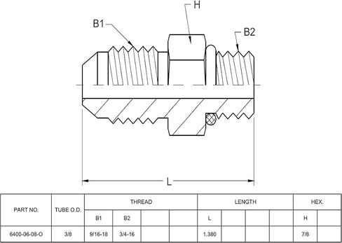 (2-PACK) 6400-06-08-O تركيب محول خرطوم هيدروليكي 3/8 بوصة ذكر JIC 37 درجة مضيئة (9/16 بوصة -18UNF) × 1/2 بوصة ذكر O-Ring Boss (3/4 بوصة -16UNF ) SAE مستقيم الأنابيب المفاصل أنبوب موصل الكربون الصلب in Saudi Arabia
