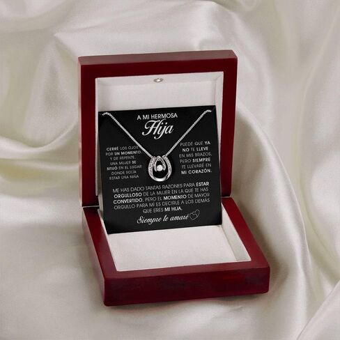 IVY MODA A Mi Hija - Collar De Amor Eterno, Regalos Para El Dia De La Madre En Español, Collar Para El Amor De Mi Vida, Regalos Para Papa De Hija, Regalo Para Una Hija in Saudi Arabia