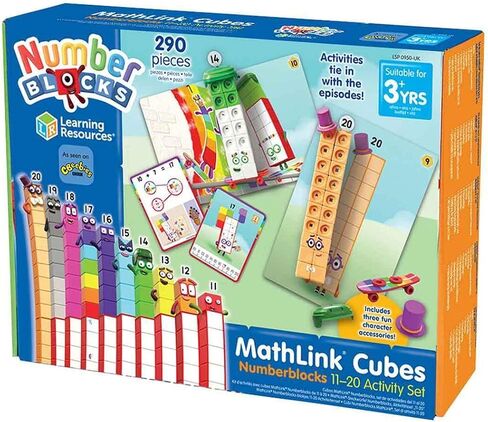 Learning Resources MathLink Cubes Numberblocks 11-20 Activity Set, 30 Activities Linked to TV Episodes, 155 Cubes & More, Ages 3+,27 x 20.5 x 5.6 Centimeters in Saudi Arabia