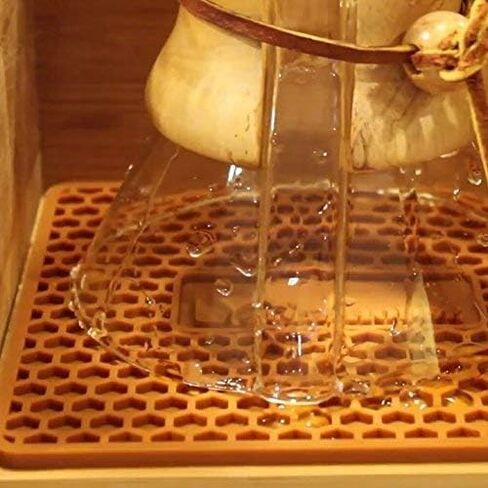Blue Horse Caddy with Matching Brown Mat compatible with Chemex Coffee Maker in Saudi Arabia