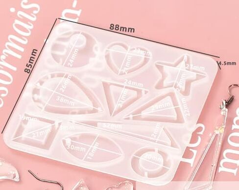 قوالب راتنجات الإيبوكسي سيليكون، مجموعات راتنج للمبتدئين، 143 قطعة من إكسسوارات الراتنج، مجموعة صنع مجوهرات الراتنج، قالب راتنج، قوالب لصب الراتنج، أقراط متدلية، خطافات سوار، مصنوعات راتينج in Kuwait