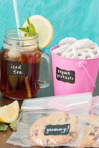 ملصقات السبورة - ملصقات الطباشير من Cestari Kitchen - مجموعة مكونة من 52 ملصقًا متنوعًا ممتازًا وقابل لإعادة الاستخدام من ملصقات السبورة السوداء المزخرفة لتنظيم أنيق وديكورات الزفاف والمشروعات اليدوية in Kuwait