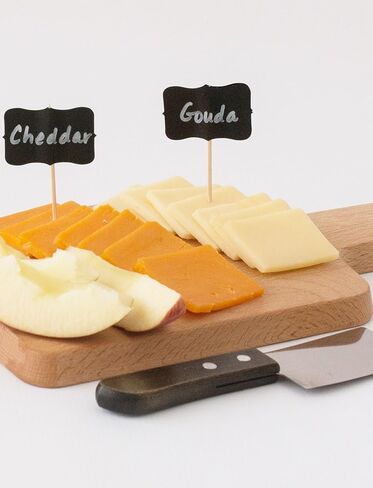 ملصقات السبورة - ملصقات الطباشير من Cestari Kitchen - مجموعة مكونة من 52 ملصقًا متنوعًا ممتازًا وقابل لإعادة الاستخدام من ملصقات السبورة السوداء المزخرفة لتنظيم أنيق وديكورات الزفاف والمشروعات اليدوية in Kuwait