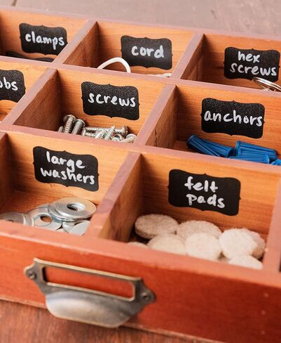 ملصقات السبورة - ملصقات الطباشير من Cestari Kitchen - مجموعة مكونة من 52 ملصقًا متنوعًا ممتازًا وقابل لإعادة الاستخدام من ملصقات السبورة السوداء المزخرفة لتنظيم أنيق وديكورات الزفاف والمشروعات اليدوية in Kuwait