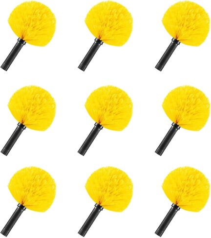 9pcs Twist-on Webster Cobweb Duster Head Brush | Spider Web Remover Brush | Cobweb Duster Head Attachment for Outdoor & Indoor Cleaning | Fits Standard 3/4 inch Threaded Poles (Orange) in Saudi Arabia