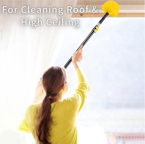 9pcs Twist-on Webster Cobweb Duster Head Brush | Spider Web Remover Brush | Cobweb Duster Head Attachment for Outdoor & Indoor Cleaning | Fits Standard 3/4 inch Threaded Poles (Orange) in Saudi Arabia