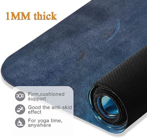 Skull Yoga Mat for Women Men 71" x 26" Non Slip Exercise & Fitness Mat 1mm Thick Workout Mat for Yoga, Pilates, Come with Storage Bag in Saudi Arabia