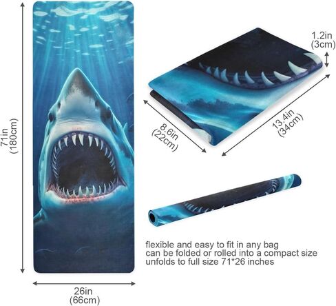 Skull Yoga Mat for Women Men 71" x 26" Non Slip Exercise & Fitness Mat 1mm Thick Workout Mat for Yoga, Pilates, Come with Storage Bag in Saudi Arabia